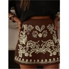 image:imageGORGLITTER Womens Western Concert Outfits Boho Embroidered A Line SkirtsBrown
