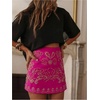 image:imageGORGLITTER Womens Western Concert Outfits Boho Embroidered A Line SkirtsHot Pink