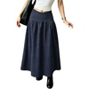 image:imageGORGLITTER Womens Plaid Maxi Skirt Gingham Drop Waist Y2k Fall SkirtsDark Blue