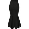 image:imageGORGLITTER Womens Ruffle Maxi Pencil Skirts High Waisted Long SkirtSolid Black
