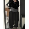 image:imageGORGLITTER Womens Baggy Sweatpants Y2k Drawstring Sweat Pants with PocketsBlack