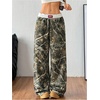 image:imageGORGLITTER Womens Double Waisted Camo Wide Leg Sweatpants Baggy TrouserArmy Green