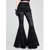 image:imageGORGLITTER Womens Lace Bell Bottom Pants Trousers Rave Gothic ClothesLace Black