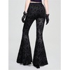 image:imageGORGLITTER Womens Lace Bell Bottom Pants Trousers Rave Gothic ClothesLace Black