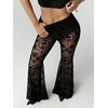 image:imageGORGLITTER Womens Lace Bell Bottom Pants Trousers Rave Gothic ClothesLace Black D