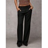 image:imageGORGLITTER Womens Low Rise Dress Pants Wide Leg Business Office TrousersSolid Black
