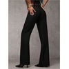 image:imageGORGLITTER Womens Low Rise Dress Pants Wide Leg Business Office TrousersSolid Black