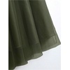 image:imageGORGLITTER Womens Pleated Mesh Flowy Fall Boho Business Casual Maxi SkirtsArmy Green
