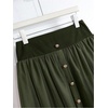 image:imageGORGLITTER Womens Pleated Mesh Flowy Fall Boho Business Casual Maxi SkirtsArmy Green