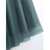 image:imageGORGLITTER Womens Pleated Mesh Flowy Fall Boho Business Casual Maxi SkirtsTeal Blue