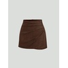 image:imageGORGLITTER Womens Western Cowgirl Suede Wrap Skirts Concert OutfitsCoffee