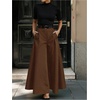 image:imageGORGLITTER Womens Wide Leg Dress Pants Baggy High Waist Slacks Work PantCoffee Brown