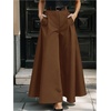 image:imageGORGLITTER Womens Wide Leg Dress Pants Baggy High Waist Slacks Work PantCoffee Brown