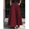 image:imageGORGLITTER Womens Wide Leg Dress Pants Baggy High Waist Slacks Work PantRed