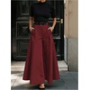 image:imageGORGLITTER Womens Wide Leg Dress Pants Baggy High Waist Slacks Work PantRed