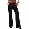 image:imageGORGLITTER Womens Low Rise Dress Pants Wide Leg Business Office TrousersSolid Black