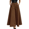 image:imageGORGLITTER Womens Wide Leg Dress Pants Baggy High Waist Slacks Work PantCoffee Brown