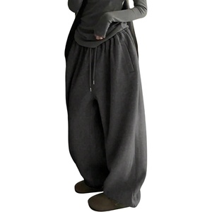 image:imageGORGLITTER Womens Baggy Sweatpants Y2k Drawstring Sweat Pants with PocketsDark Grey