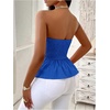 image:imageGORGLITTER Womens Asymmetrical Tube Tops Babydoll Strapless Top Going OutRoyal Blue