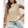 image:imageGORGLITTER Womens Backless Sweater Vest Crochet Lightweight Knit Tank TopApricot