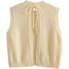 image:imageGORGLITTER Womens Backless Sweater Vest Crochet Lightweight Knit Tank TopApricot