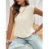 image:imageGORGLITTER Womens Backless Sweater Vest Crochet Lightweight Knit Tank TopWhite