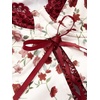 image:imageGORGLITTER Womens Camo Corset Tops Lace Y2k Cute Rave Festival Crop TopBurgundy