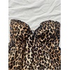 image:imageGORGLITTER Womens Cheetah Bow Strapless Tube Top Animal Print Leopard Tie Front Sleeveless Bandeau Going Out TopsBrown