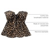 image:imageGORGLITTER Womens Cheetah Bow Strapless Tube Top Animal Print Leopard Tie Front Sleeveless Bandeau Going Out TopsBrown