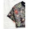 image:imageGORGLITTER Womens Floral Embroidered Sheer Going Out Concert Club Sexy TopBlack Floral