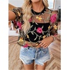 image:imageGORGLITTER Womens Floral Embroidered Sheer Going Out Concert Club Sexy TopBlack Florals