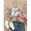 image:imageGORGLITTER Womens Floral Embroidered Sheer Going Out Concert Club Sexy TopWhite