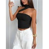 image:imageGORGLITTER Womens Halter Crop Tops with Scarf Boho Going Out TopsBlack