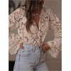 image:imageGORGLITTER Womens Lace Embroidered Peasant Blouses Dressy Casual OutfisApricot