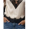 image:imageGORGLITTER Womens Lace Satin Silk V Neck Spaghetti Strap Cami TopApricot