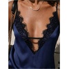 image:imageGORGLITTER Womens Lace Satin Silk V Neck Spaghetti Strap Cami TopBlue