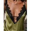 image:imageGORGLITTER Womens Lace Satin Silk V Neck Spaghetti Strap Cami TopOlive Green