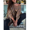 image:imageGORGLITTER Womens Plaid Poncho Top Shawl Scarf Sheer Long Sleeve BlousesYellow