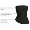 image:imageGORGLITTER Womens Pleated Strapless Tube Top Asymmetrical Going Out TopBlack