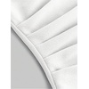 image:imageGORGLITTER Womens Pleated Strapless Tube Top Asymmetrical Going Out TopWhite