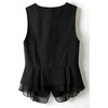 image:imageGORGLITTER Womens Plus Size Blazer Vest Sleeveless Business Casual OutfitsBlack