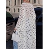 image:imageGORGLITTER Womens Polka Dots Cape Top Sheer Chiffon Flowy Poncho ShawlWhite