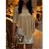 image:imageGORGLITTER Womens Poncho Tops Sequin Sparkly Sheer Shawl Cape TopsChampagne