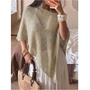image:imageGORGLITTER Womens Poncho Tops Sequin Sparkly Sheer Shawl Cape TopsGold