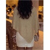 image:imageGORGLITTER Womens Poncho Tops Sheer Shawl Cape Top Sparkly Sequin SweatersKhaki