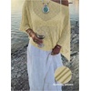 image:imageGORGLITTER Womens Poncho Tops Sheer Shawl Cape Top Sparkly Sequin SweatersYellow