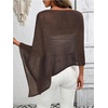 image:imageGORGLITTER Womens Sheer Poncho Shawl Asymmetrical Cape Top Fall OutfitsCoffee Brown