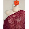 image:imageGORGLITTER Womens Sheer Top Asymmetrical One Shoulder Cape Wrap Y2k PonchoBurgundy