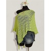 image:imageGORGLITTER Womens Sheer Top Asymmetrical One Shoulder Cape Wrap Y2k PonchoMint Green
