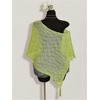 image:imageGORGLITTER Womens Sheer Top Asymmetrical One Shoulder Cape Wrap Y2k PonchoMint Green